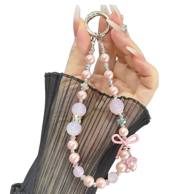 Gummy Butterfly Pearl Necklace, Pink, Blue, Purple