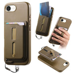 Detachable Magnetic Card Bag Phone Case with Finger Ring Grip & Anti-loss Rope, For iPhone 17e / 16e, For iPhone 17 Pro Max, For iPhone 17 Pro, For iPhone 17, For iPhone Air, For iPhone 16 Plus