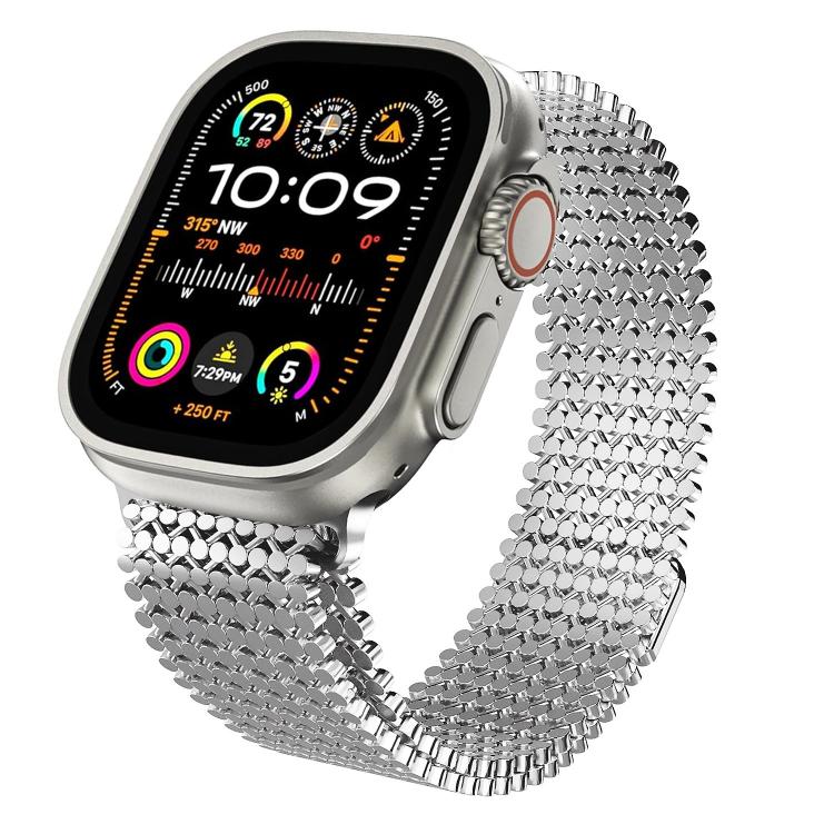 Molecular Arrangement Magnetic Stainless Steel Watch Band, For Apple Watch 46mm / 49mm / 45mm / 44mm, For Apple Watch 42mm / 41mm / 40mm / 38mm