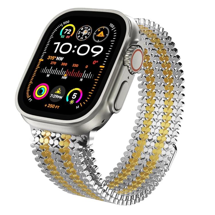 Molecular Arrangement Magnetic Stainless Steel Watch Band, For Apple Watch 46mm / 49mm / 45mm / 44mm, For Apple Watch 42mm / 41mm / 40mm / 38mm