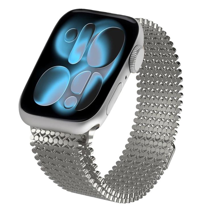 Molecular Arrangement Magnetic Stainless Steel Watch Band, For Apple Watch 46mm / 49mm / 45mm / 44mm, For Apple Watch 42mm / 41mm / 40mm / 38mm