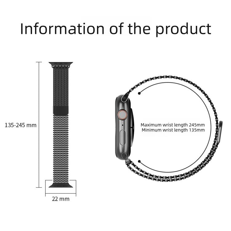 Molecular Arrangement Magnetic Stainless Steel Watch Band, For Apple Watch 46mm / 49mm / 45mm / 44mm, For Apple Watch 42mm / 41mm / 40mm / 38mm