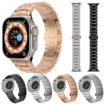 Mechanical-Style Butterfly Clasp Metal Watch Band, For Apple Watch 46mm / 49mm / 45mm / 44mm, For Apple Watch 42mm / 41mm / 40mm / 38mm