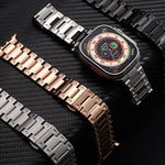 Mechanical-Style Butterfly Clasp Metal Watch Band, For Apple Watch 46mm / 49mm / 45mm / 44mm, For Apple Watch 42mm / 41mm / 40mm / 38mm