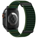 Two-section Mountain Pattern Hook And Loop Fastener Nylon Watch Band, For Apple Watch 46mm / 49mm / 45mm / 44mm, For Apple Watch 42mm / 41mm / 40mm / 38mm