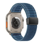Magnetic Buckle Wave Pattern Nylon Watch Band, For Apple Watch 46mm / 49mm / 45mm / 44mm, For Apple Watch 42mm / 41mm / 40mm / 38mm