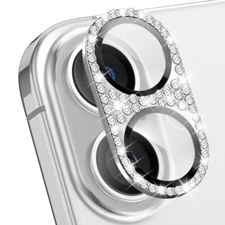 ENKAY Hat-Prince Blink Diamond Camera Lens Aluminium Alloy Tempered Glass Film, For iPhone 17 Pro Max, For iPhone 17 Pro, For iPhone 17