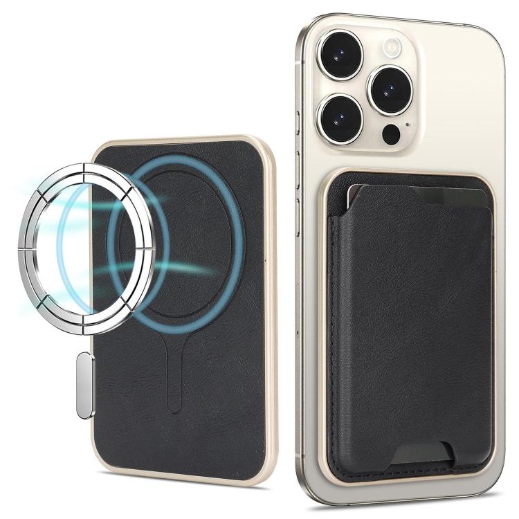 Ultra-Thin Gold-Edged Magnetic Vegan Leather Card Bag