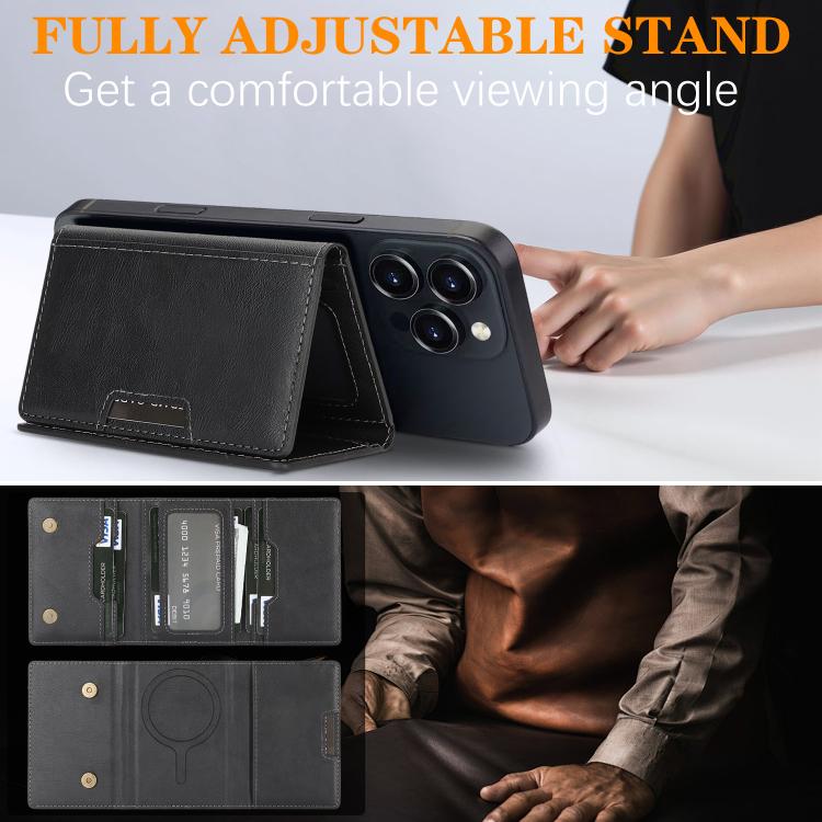 Tri-Fold Magnetic Vegan Leather Card Bag