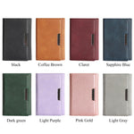 Tri-Fold Magnetic Vegan Leather Card Bag