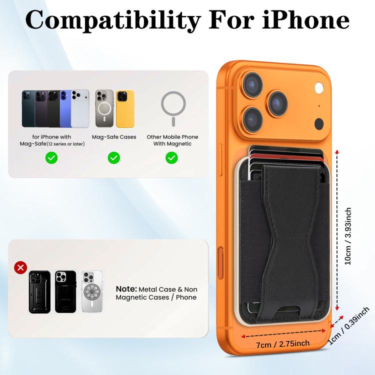 Magnetic Waistband Vegan Leather Card Bag