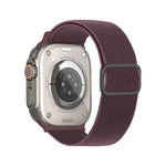 Diagonal Striped D-ring Buckle Nylon Elastic Watch Band, For Apple Watch 46mm / 49mm / 45mm / 44mm, For Apple Watch 42mm / 41mm / 40mm / 38mm