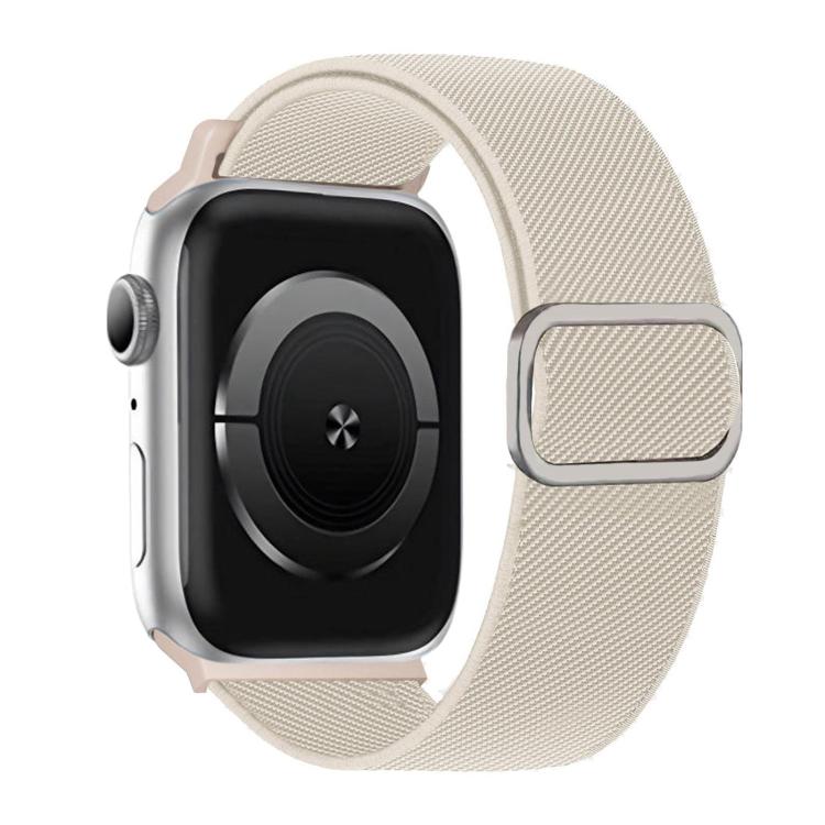 Diagonal Striped D-ring Buckle Nylon Elastic Watch Band, For Apple Watch 46mm / 49mm / 45mm / 44mm, For Apple Watch 42mm / 41mm / 40mm / 38mm