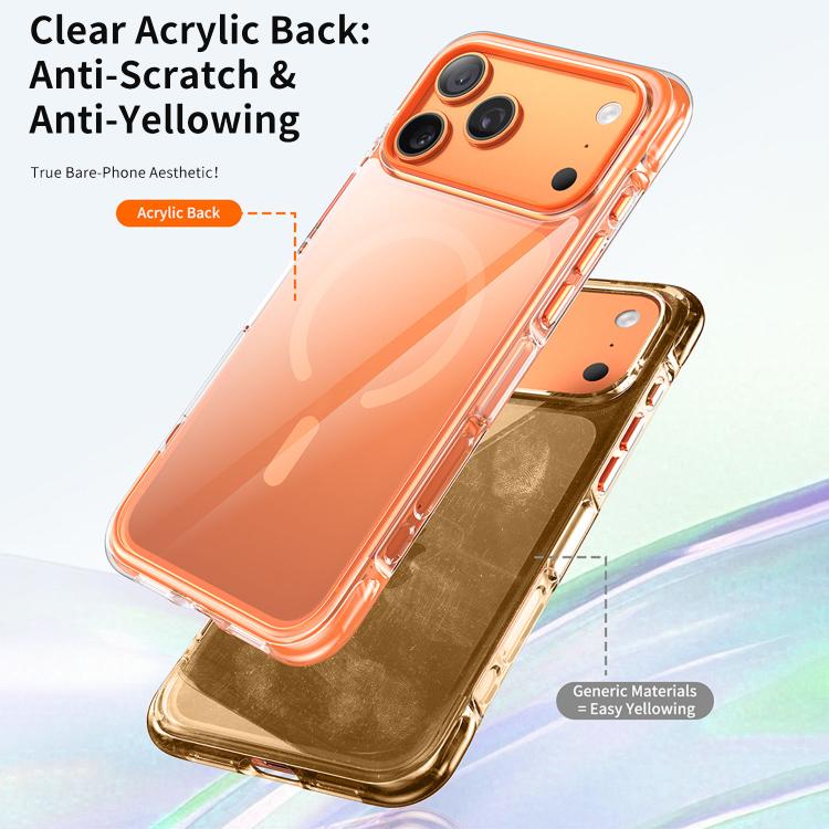 Vacuum-Sealed Transparent Airbag Magnetic Acrylic Phone Case, For iPhone 17 Pro Max, For iPhone 17 Pro, For iPhone 17