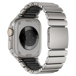 Magnetic Buckle Single-Bead Silicone Stainless Steel Watch Band, For Apple Watch 46mm / 49mm / 45mm / 44mm