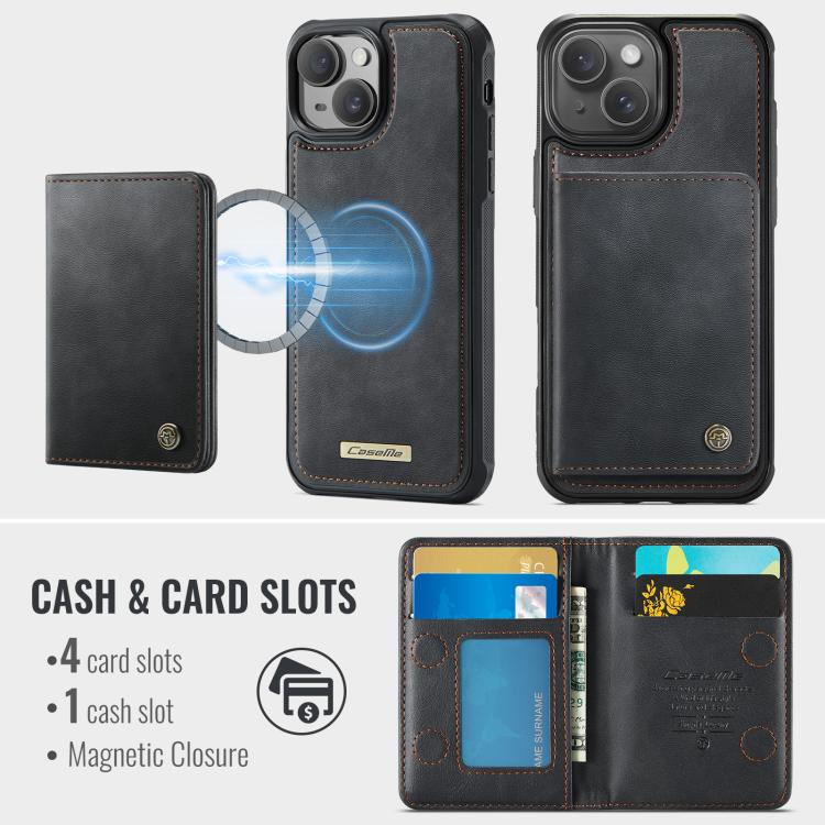 CaseMe Me80 Series Detachable Wallet Magnetic RFID Vegan Leather Phone Case, For iPhone 13, For iPhone 12 / 12 Pro, For iPhone 12 Pro Max, For iPhone 11 Pro Max, For iPhone 11, For iPhone 11 Pro