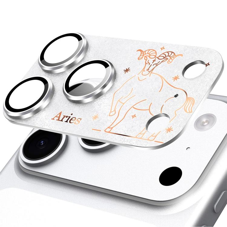 For iPhone 17 Pro Max Twelve Constellations Armor Integrated Full-Coverage Frosted Metal Camera Lens Film, Aries, Virgo, Taurus, Cancer, Capricorn, Sagittarius, Leo, Pisces, Gemini, Aquarius, Libra, Scorpio