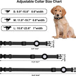 For AirTag 2nd Gen / AirTag 1st Gen Pet Collar Nylon Cat and Dog Collar, S 1.5 x 28 x 39cm, M 2.0 x 34 x 49cm, L 2.5 x 42 x 60cm
