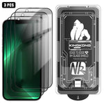 3pcs Easy Install Box Dust-Free 3D Curved Edge Privacy Electroplated Explosion-Proof Tempered Glass Film, For iPhone 17 Pro Max, For iPhone 17 Pro, For iPhone 17, For iPhone Air, For iPhone 16 Pro Max, For iPhone 16 Pro, For iPhone 16                  ...