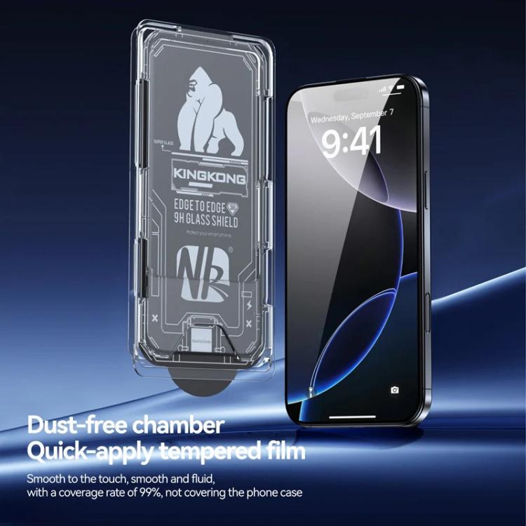 3pcs Easy Install Box Dust-Free 3D Curved Edge Privacy Electroplated Explosion-Proof Tempered Glass Film, For iPhone 17 Pro Max, For iPhone 17 Pro, For iPhone 17, For iPhone Air, For iPhone 16 Pro Max, For iPhone 16 Pro, For iPhone 16                  ...
