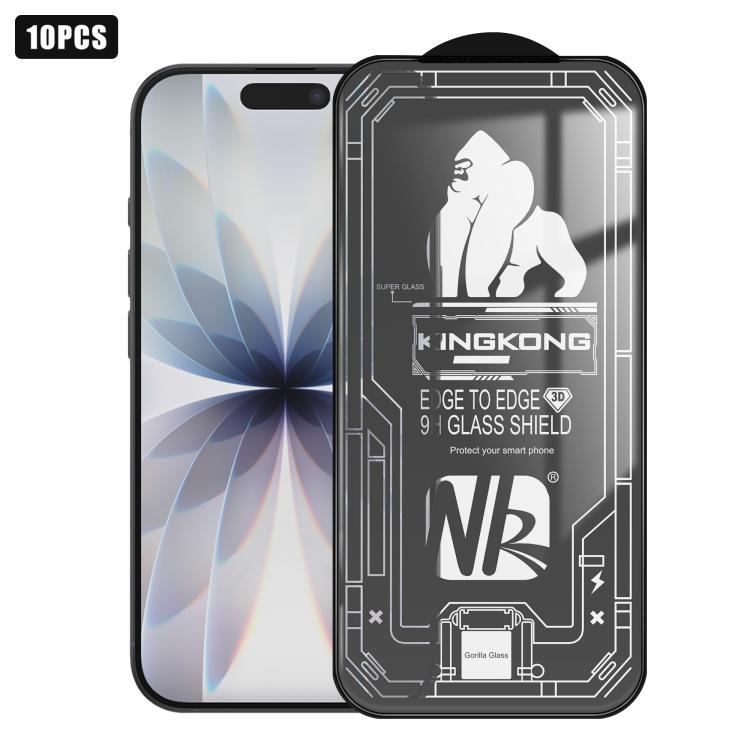 10pcs 3D Large Arc Edge Electroplated Explosion-Proof Scratch-Resistant Full-Screen HD Tempered Glass Film, For iPhone 17 Pro Max, For iPhone 17 Pro, For iPhone 17, For iPhone Air, For iPhone 16 Pro Max, For iPhone 16 Pro, For iPhone 16                ...