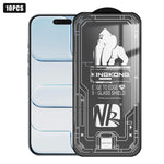 10pcs 3D Large Arc Edge Electroplated Explosion-Proof Scratch-Resistant Full-Screen HD Tempered Glass Film, For iPhone 17 Pro Max, For iPhone 17 Pro, For iPhone 17, For iPhone Air, For iPhone 16 Pro Max, For iPhone 16 Pro, For iPhone 16                ...