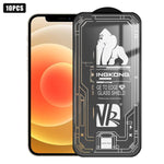 10pcs 3D Large Arc Edge Electroplated Explosion-Proof Scratch-Resistant Full-Screen HD Tempered Glass Film, For iPhone 17 Pro Max, For iPhone 17 Pro, For iPhone 17, For iPhone Air, For iPhone 16 Pro Max, For iPhone 16 Pro, For iPhone 16                ...