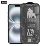 10pcs 3D Large Arc Edge Electroplated Explosion-Proof Scratch-Resistant Full-Screen 28-Degree Privacy Tempered Glass Film, For iPhone 17 Pro Max, For iPhone 17 Pro, For iPhone 17, For iPhone Air, For iPhone 16 Pro Max, For iPhone 16 Pro, For iPhone 16 ...