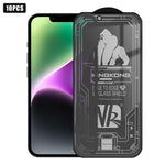 10pcs 3D Large Arc Edge Electroplated Explosion-Proof Scratch-Resistant Full-Screen 28-Degree Privacy Tempered Glass Film, For iPhone 17 Pro Max, For iPhone 17 Pro, For iPhone 17, For iPhone Air, For iPhone 16 Pro Max, For iPhone 16 Pro, For iPhone 16 ...
