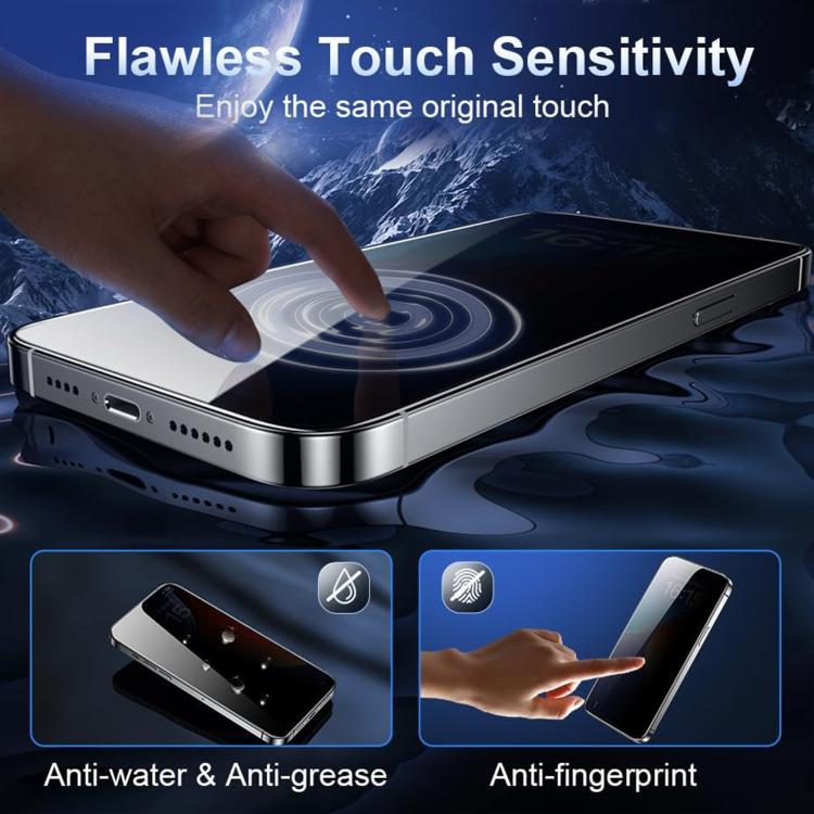 10pcs 3D Large Arc Edge Electroplated Explosion-Proof Scratch-Resistant Full-Screen 28-Degree Privacy Tempered Glass Film, For iPhone 17 Pro Max, For iPhone 17 Pro, For iPhone 17, For iPhone Air, For iPhone 16 Pro Max, For iPhone 16 Pro, For iPhone 16 ...