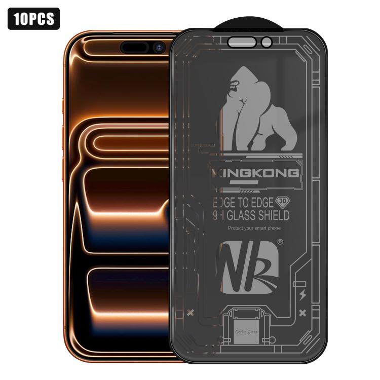 10pcs 3D Large Arc Edge Electroplated Explosion-Proof Scratch-Resistant Full-Screen 360 Privacy Tempered Glass Film, For iPhone 17 Pro Max, For iPhone 17 Pro, For iPhone 17, For iPhone Air, For iPhone 16 Pro Max, For iPhone 16 Pro, For iPhone 16       ...