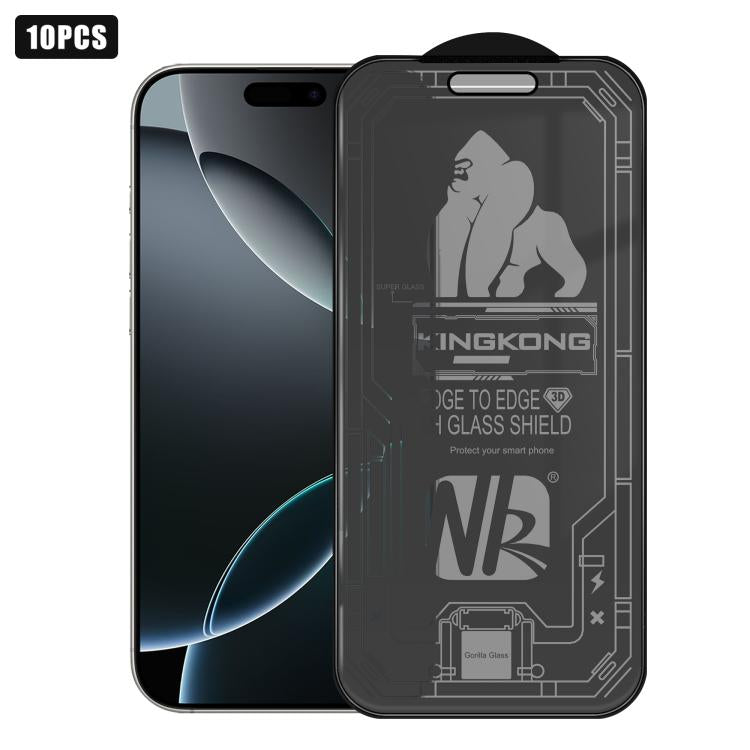 10pcs 3D Large Arc Edge Electroplated Explosion-Proof Scratch-Resistant Full-Screen 360 Privacy Tempered Glass Film, For iPhone 17 Pro Max, For iPhone 17 Pro, For iPhone 17, For iPhone Air, For iPhone 16 Pro Max, For iPhone 16 Pro, For iPhone 16       ...