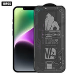10pcs 3D Large Arc Edge Electroplated Explosion-Proof Scratch-Resistant Full-Screen 360 Privacy Tempered Glass Film, For iPhone 17 Pro Max, For iPhone 17 Pro, For iPhone 17, For iPhone Air, For iPhone 16 Pro Max, For iPhone 16 Pro, For iPhone 16       ...