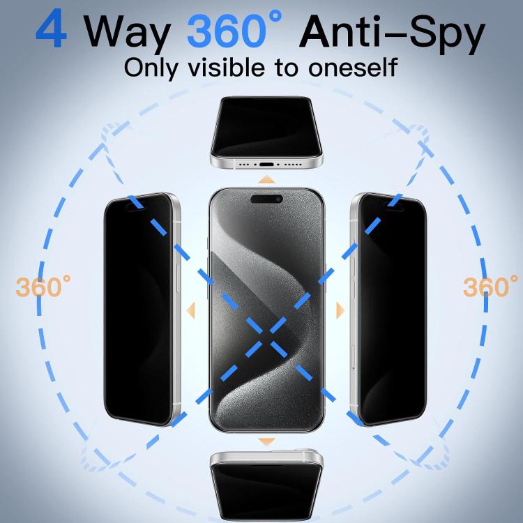 10pcs 3D Large Arc Edge Electroplated Explosion-Proof Scratch-Resistant Full-Screen 360 Privacy Tempered Glass Film, For iPhone 17 Pro Max, For iPhone 17 Pro, For iPhone 17, For iPhone Air, For iPhone 16 Pro Max, For iPhone 16 Pro, For iPhone 16       ...