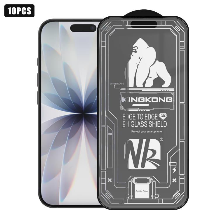 10pcs 3D Large Arc Edge Electroplated Explosion-Proof Scratch-Resistant Full-Screen Frosted HD Tempered Glass Film, For iPhone 17 Pro Max, For iPhone 17 Pro, For iPhone 17, For iPhone Air, For iPhone 16 Pro Max, For iPhone 16 Pro, For iPhone 16        ...