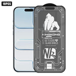 10pcs 3D Large Arc Edge Electroplated Explosion-Proof Scratch-Resistant Full-Screen Frosted HD Tempered Glass Film, For iPhone 17 Pro Max, For iPhone 17 Pro, For iPhone 17, For iPhone Air, For iPhone 16 Pro Max, For iPhone 16 Pro, For iPhone 16        ...