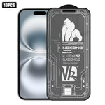 10pcs 3D Large Arc Edge Electroplated Explosion-Proof Scratch-Resistant Full-Screen Frosted HD Tempered Glass Film, For iPhone 17 Pro Max, For iPhone 17 Pro, For iPhone 17, For iPhone Air, For iPhone 16 Pro Max, For iPhone 16 Pro, For iPhone 16        ...