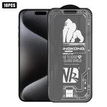 10pcs 3D Large Arc Edge Electroplated Explosion-Proof Scratch-Resistant Full-Screen Frosted HD Tempered Glass Film, For iPhone 17 Pro Max, For iPhone 17 Pro, For iPhone 17, For iPhone Air, For iPhone 16 Pro Max, For iPhone 16 Pro, For iPhone 16        ...