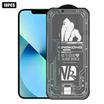 10pcs 3D Large Arc Edge Electroplated Explosion-Proof Scratch-Resistant Full-Screen Frosted HD Tempered Glass Film, For iPhone 17 Pro Max, For iPhone 17 Pro, For iPhone 17, For iPhone Air, For iPhone 16 Pro Max, For iPhone 16 Pro, For iPhone 16        ...