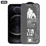 10pcs 3D Large Arc Edge Electroplated Explosion-Proof Scratch-Resistant Full-Screen Frosted HD Tempered Glass Film, For iPhone 17 Pro Max, For iPhone 17 Pro, For iPhone 17, For iPhone Air, For iPhone 16 Pro Max, For iPhone 16 Pro, For iPhone 16        ...