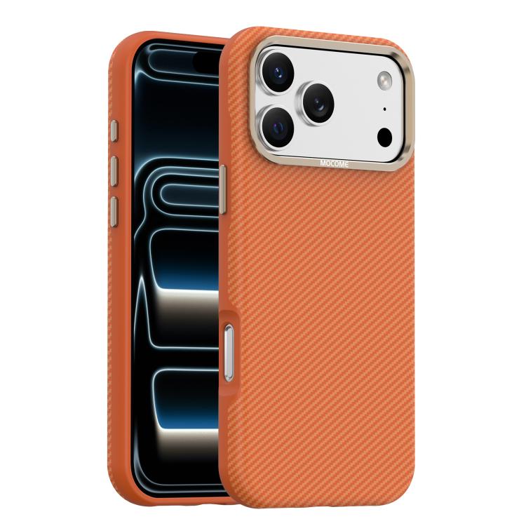 Mocome Kevlar Carbon Fiber Texture Magnetic Shockproof Phone Case, For iPhone 17 Pro Max