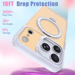 Starry Glitter Magnetic Holder Phone Case, For iPhone 17 Pro Max, For iPhone 17 Pro, For iPhone 17