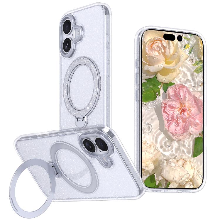 Starry Glitter Magnetic Holder Phone Case, For iPhone 17 Pro Max, For iPhone 17 Pro, For iPhone 17