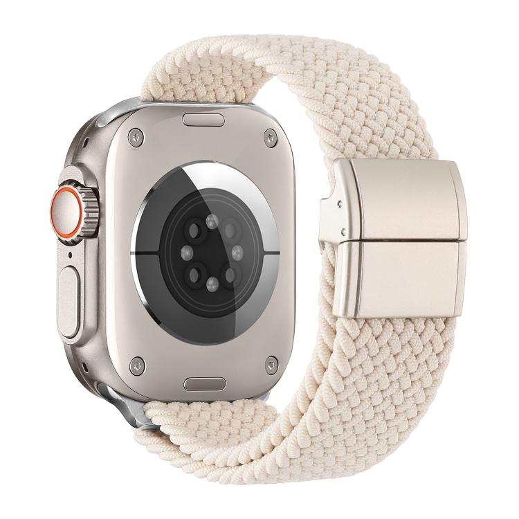 Metal Buckle Magnetic Clasp Nylon Woven Watch Band, For Apple Watch 49mm / 46mm / 45mm / 44mm, For Apple Watch 42mm / 41mm / 40mm / 38mm