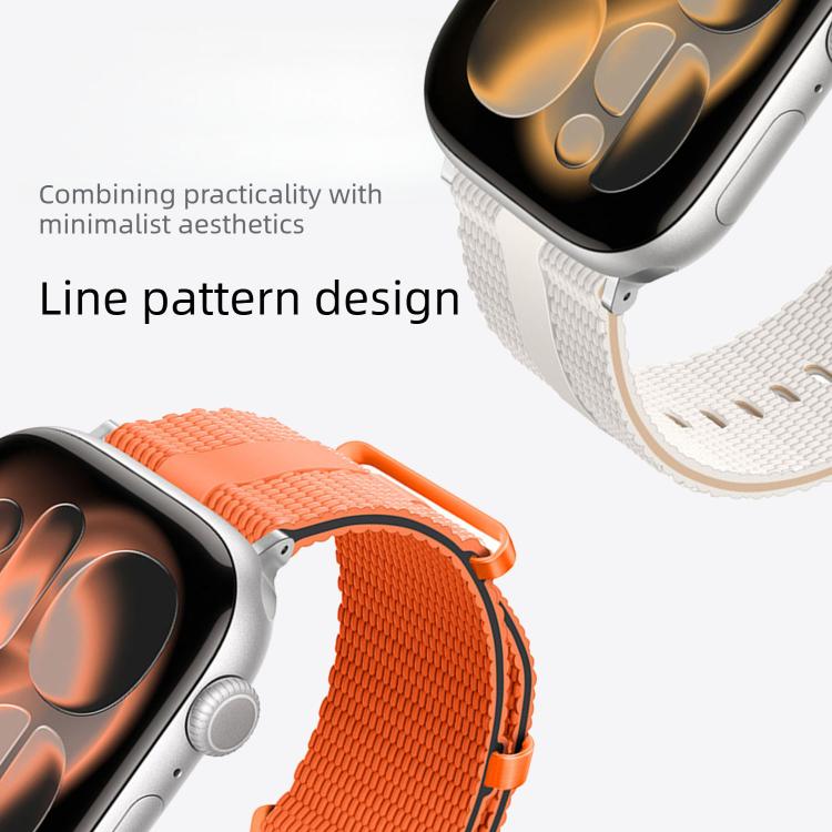 Line Pattern Silicone Watch Band, For Apple Watch 46mm / 49mm / 45mm / 44mm, For Apple Watch 42mm / 41mm / 40mm / 38mm