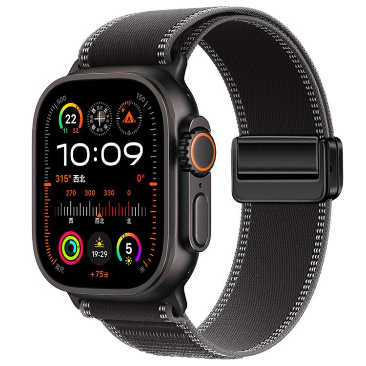Magnetic Buckle Trail Loop Nylon Watch Band Watch Band, For Apple Watch 46mm / 49mm / 45mm / 44mm, For Apple Watch 42mm / 41mm / 40mm / 38mm