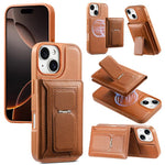 CaseNeo Retro Hinge Folding Wallet Magnetic Back Phone Case, For iPhone 17e / 16e, For iPhone 17 Pro Max, For iPhone 17 Pro, For iPhone 17, For iPhone Air, For iPhone 16 Pro Max, For iPhone 16 Pro, For iPhone 16 Plus, For iPhone 16, For iPhone 15 Pro M...