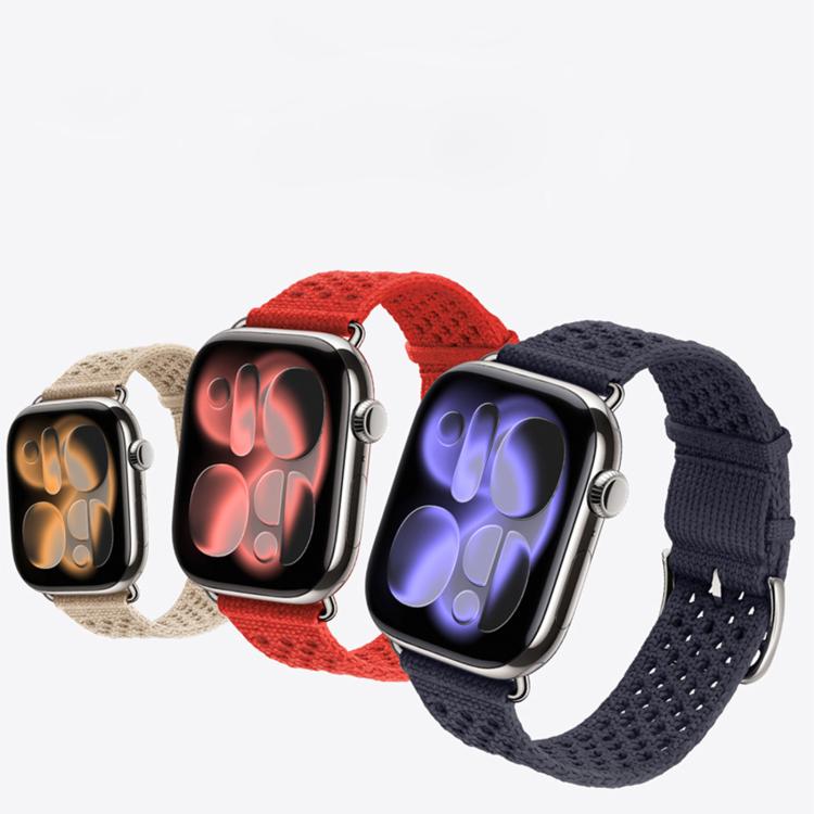 Openwork Knitted Weaving Watch Band, For Apple Watch 46mm / 49mm / 45mm / 44mm, For Apple Watch 42mm / 41mm / 40mm / 38mm