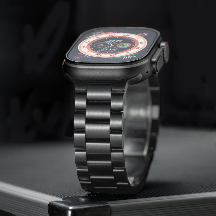 Titanium Alloy watchband Three Beads Magnetic Clasp For Apple Watch 46mm / 49mm / 45mm / 44mm, For Apple Watch 42mm / 41mm / 40mm / 38mm