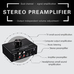 B015 Front Stereo Signal Amplifier Booster Headphones Speaker Amplifier Headset Dual-Audio Source, B015